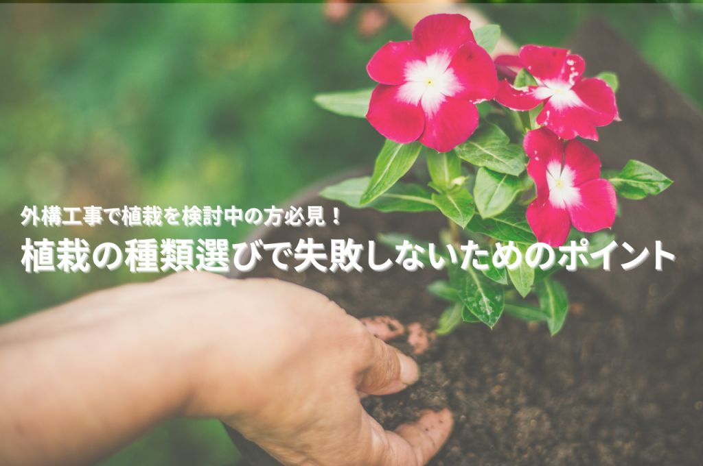 外構工事で植栽を検討中の方必見！植栽の種類選びで失敗しないためのポイント